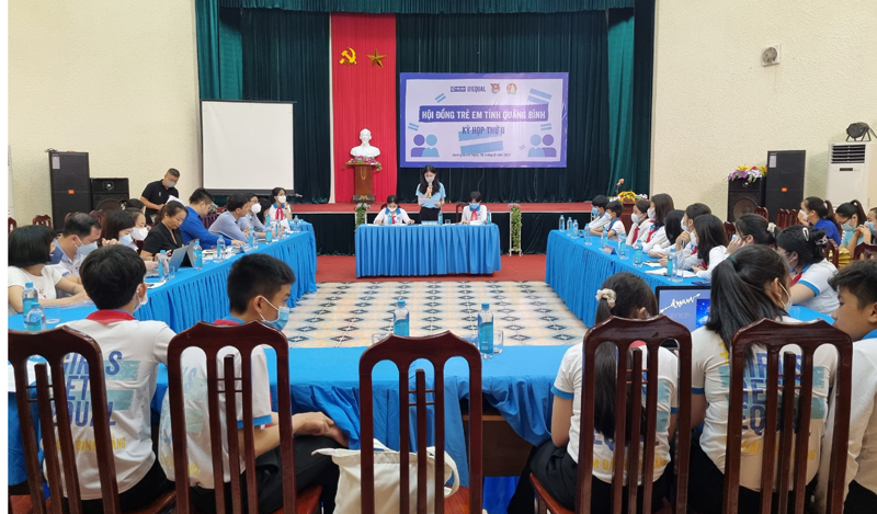 Toàn cảnh kỳ họp Hội đồng trẻ em tỉnh lần thứ II