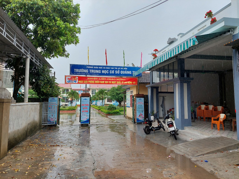 Trường THCS Quảng Thọ, nơi phát sinh đơn tố cáo.
