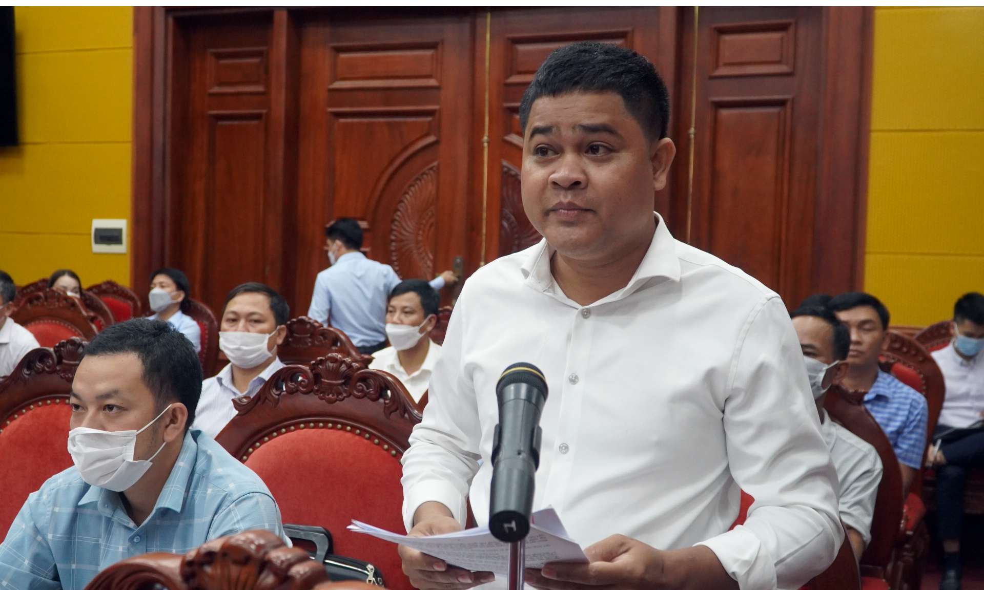 Đại biểu phát biểu tại hội nghị