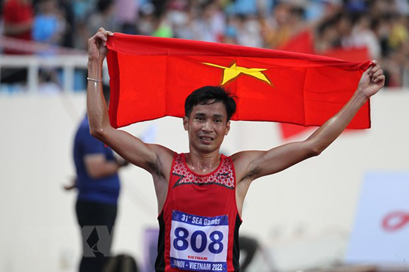 Điền kinh Việt Nam tiếp tục thể hiện đẳng cấp đứng đầu khu vực Đông Nam Á. (Ảnh: TTXVN)