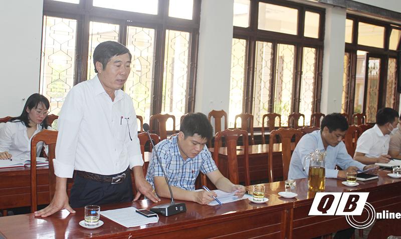 Các đại biểu phát biểu tại buổi làm việc.