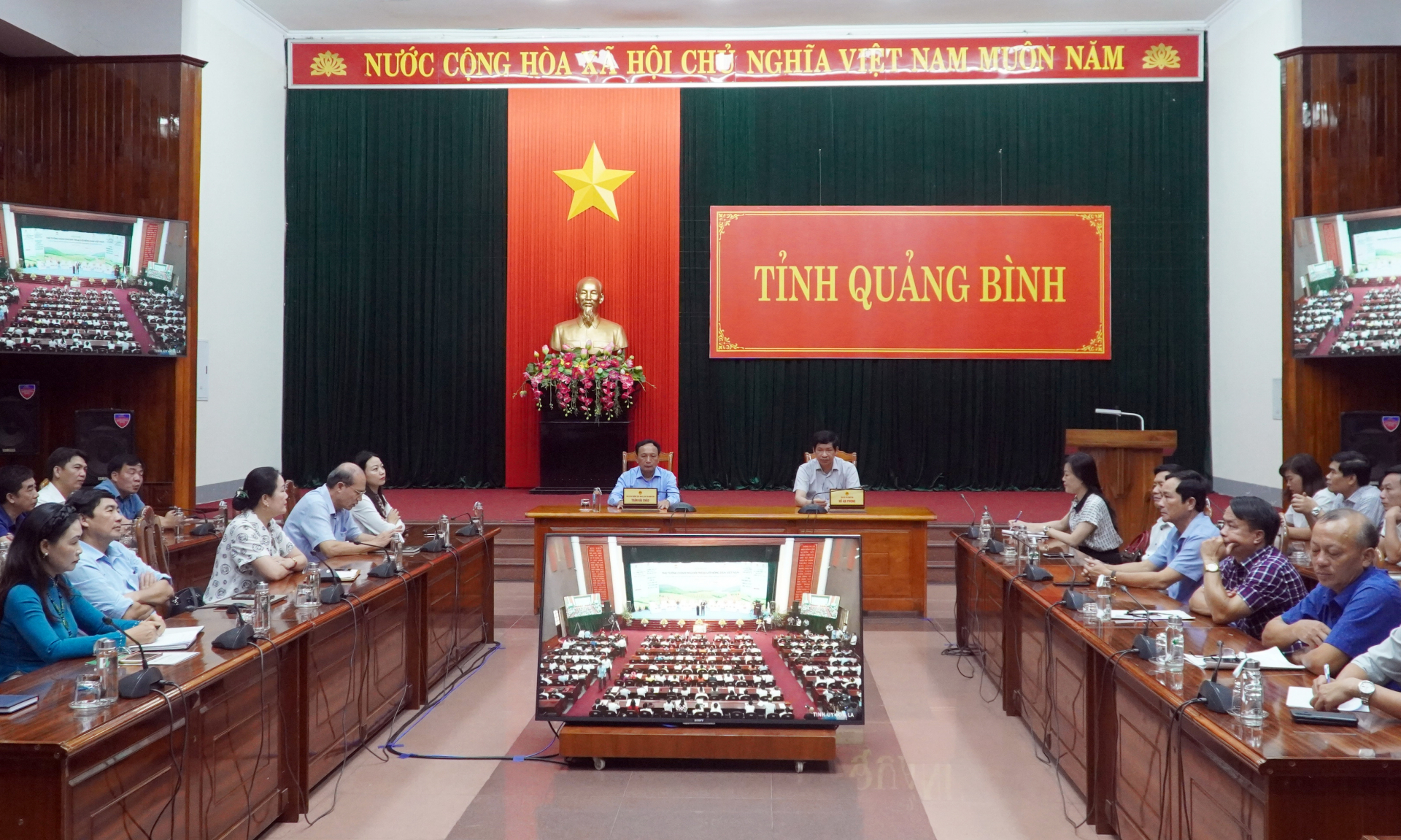 Toàn cảnh buối đối thoại tại điểm cầu tỉnh Quảng Bình