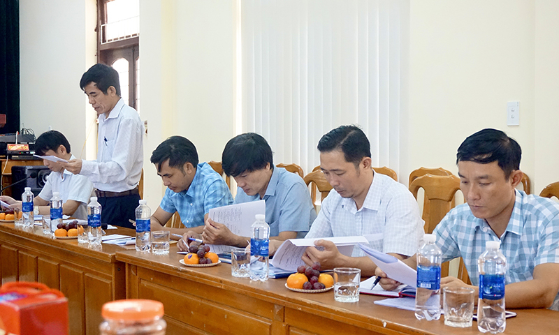 Đại biểu phát biểu tại buổi họp.