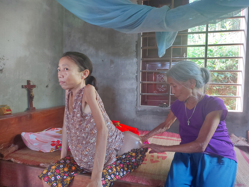 Căn nhà nhỏ của mẹ con chị Bình.