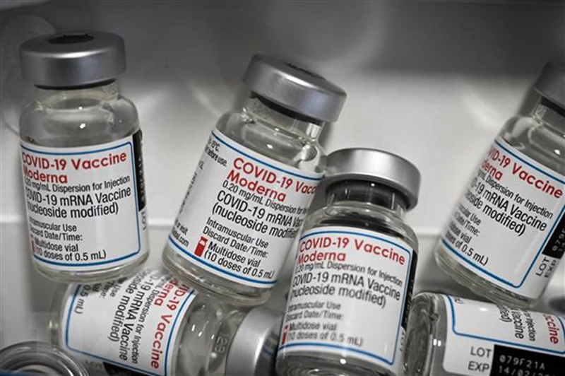 Vaccine ngừa COVID-19 của Moderna. (Ảnh: AFP/TTXVN)
