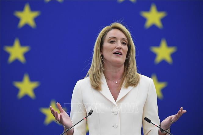 Chủ tịch Nghị viện châu Âu (EP) Roberta Metsola. Ảnh: AFP/TTXVN