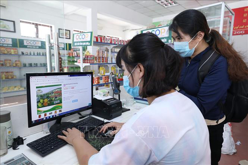 Trung tâm Khuyến công và Xúc tiến thương mại, Sở Công Thương tỉnh Lạng Sơn hỗ trợ kết nối, chào bán và đăng thông tin về sản phẩm Hồng Vành Khuyên trên mạng xã hội và trên các sàn giao dịch thương mại điện tử như: Facebook, Zalo, Voso, sàn giao dịch thương mại điện tử tỉnh Lạng Sơn ECLS. Ảnh minh họa: Anh Tuấn/TTXVN