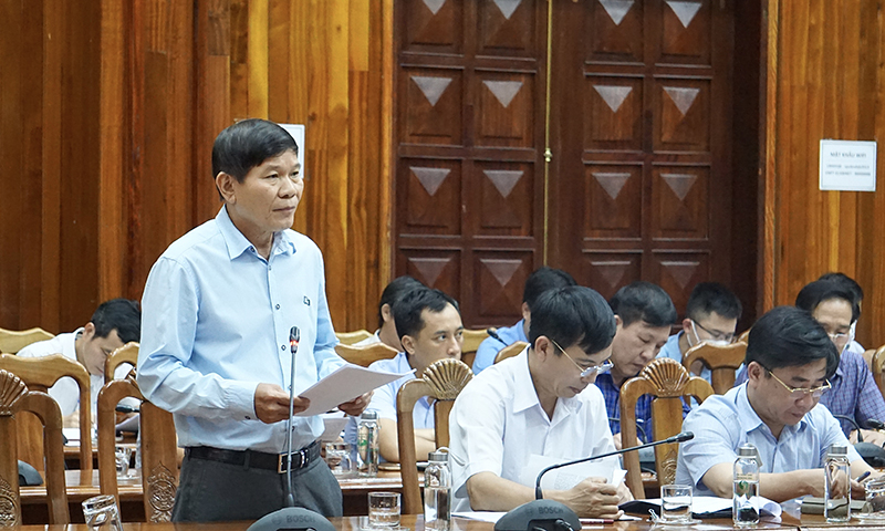 Đại biểu thảo luận tại cuộc họp.