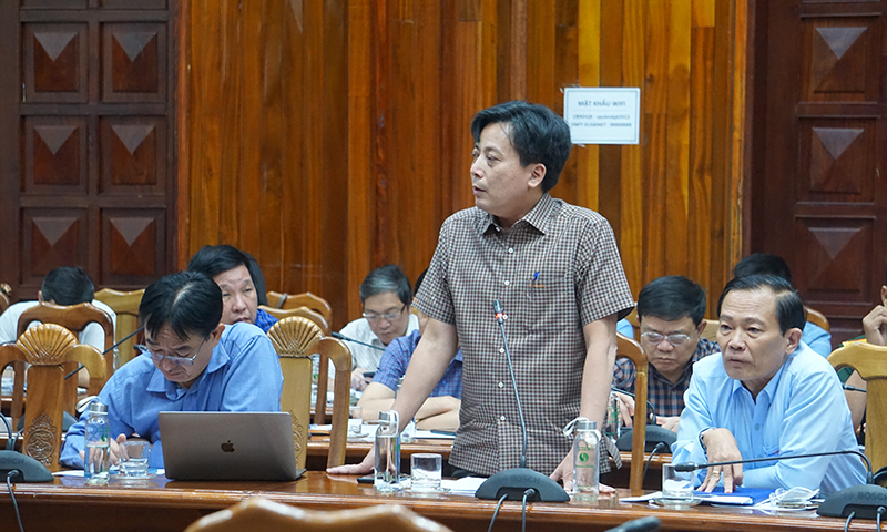 Đại biểu thảo luận tại cuộc họp.