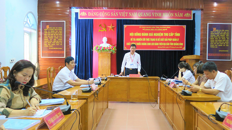 Giám đốc Sở KH-CN Nguyễn Chí Thắng, Chủ tịch hội đồng nghiệm thu cấp tỉnh kết luận hội nghị.
