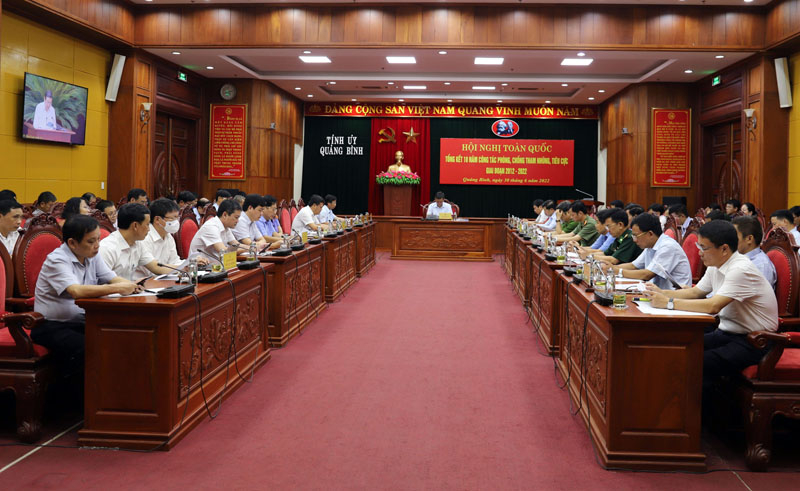 Toàn cảnh Hội nghị tại điểm cầu Quảng Bình