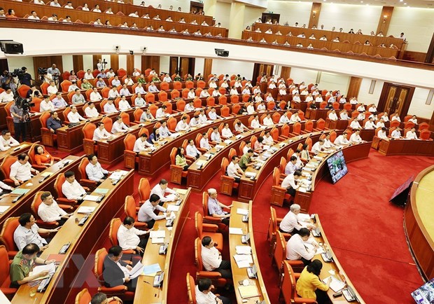 Các đại biểu dự Hội nghị toàn quốc tổng kết 10 năm công tác đấu tranh phòng, chống tham nhũng, tiêu cực. (Ảnh: Trí Dũng/TTXVN)