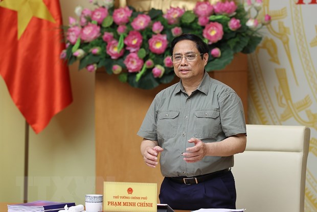 Thủ tướng Phạm Minh Chính chủ trì họp Hội đồng Thi đua-Khen thưởng Trung ương. ( Ảnh: Dương Giang/TTXVN)