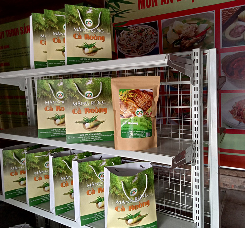 Sản phẩm măng khô của HTX Cà Roòng (xã Thượng Trạch, Bố Trạch) có nhiều tiềm năng để mở rộng thị trường tiêu thụ.