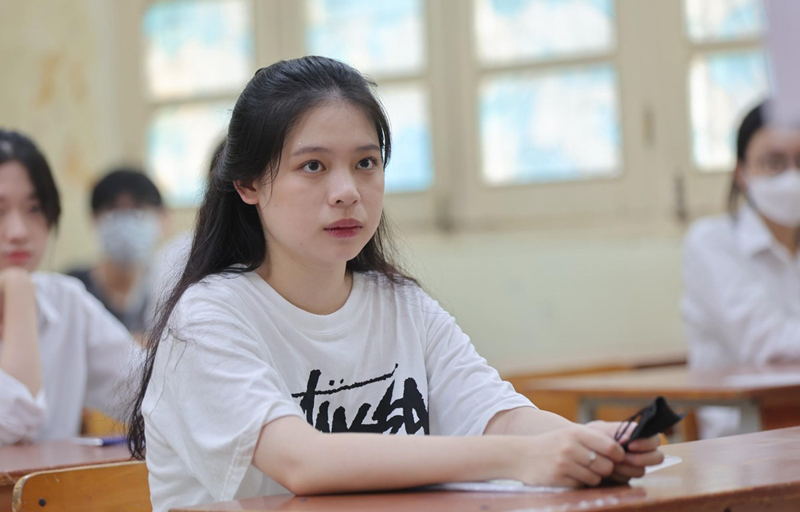 Thí sinh tham dự Kỳ thi tốt nghiệp trung học phổ thông năm 2022. (Ảnh: Hoài Nam/Vietnam+)