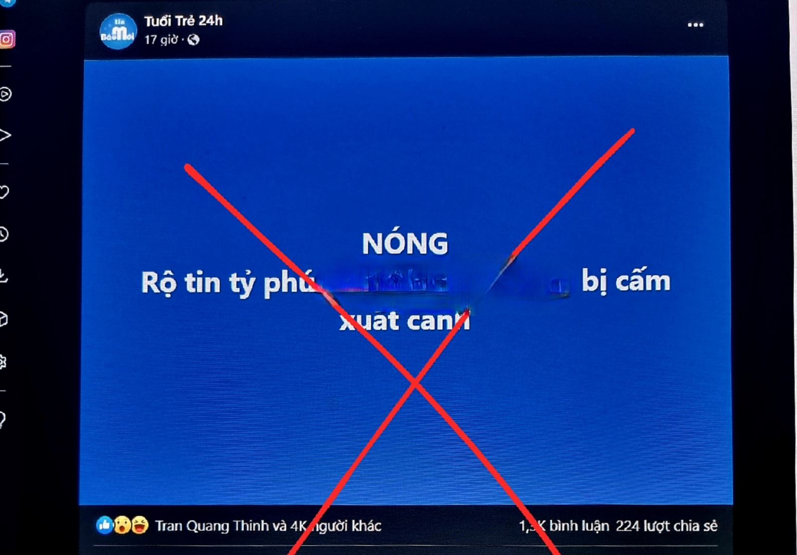 Bộ Công an bác bỏ tin đồn thất thiệt về việc cấm XNC đối với 1 tỉ phú người Việt Nam.