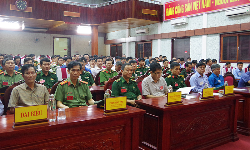 Các đại biểu dự buổi khai mạc diễn tập