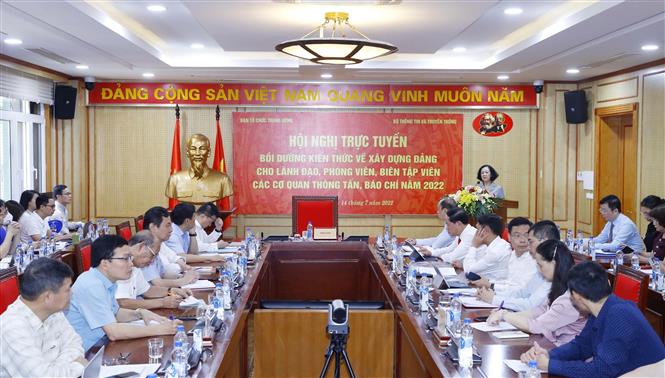 Đồng chí Trương Thị Mai, Uỷ viên Bộ Chính trị, Bí thư Trung ương Đảng, Trưởng Ban Tổ chức Trung ương phát biểu chỉ đạo tại hội nghị. Ảnh: Phương Hoa/TTXVN