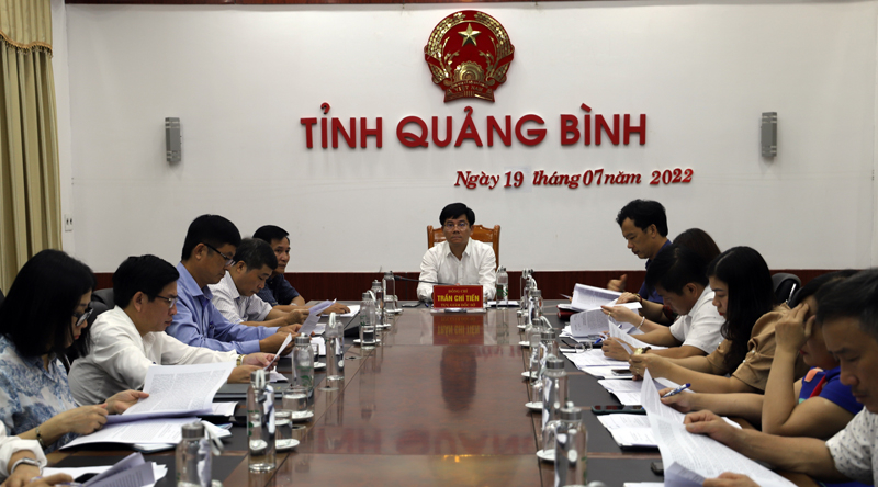 Toàn cảnh hội nghị tại điểm cầu Quảng Bình