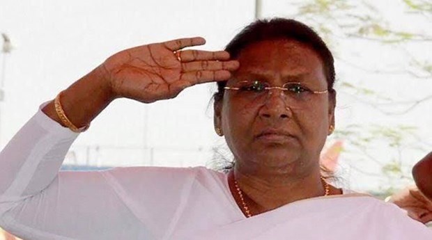 Ngày 25/7, bà Droupadi Murmu đã tuyên thệ nhậm chức Tổng thống Ấn Độ.(Nguồn: IndiaExpress)
