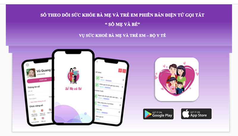 Giao diện chuyên trang Sổ mẹ và bé.