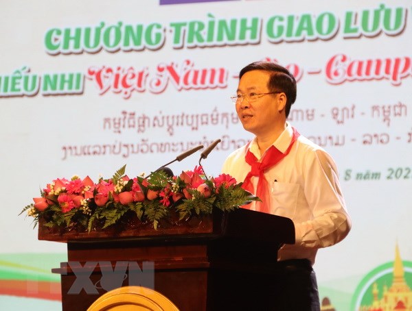 Thường trực Ban Bí thư Võ Văn Thưởng phát biểu tại chương trình. (Ảnh: Thu Hương/TTXVN)