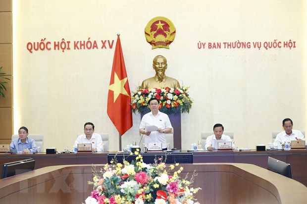 Chủ tịch Quốc hội Vương Đình Huệ phát biểu. (Ảnh: Doãn Tấn/TTXVN)