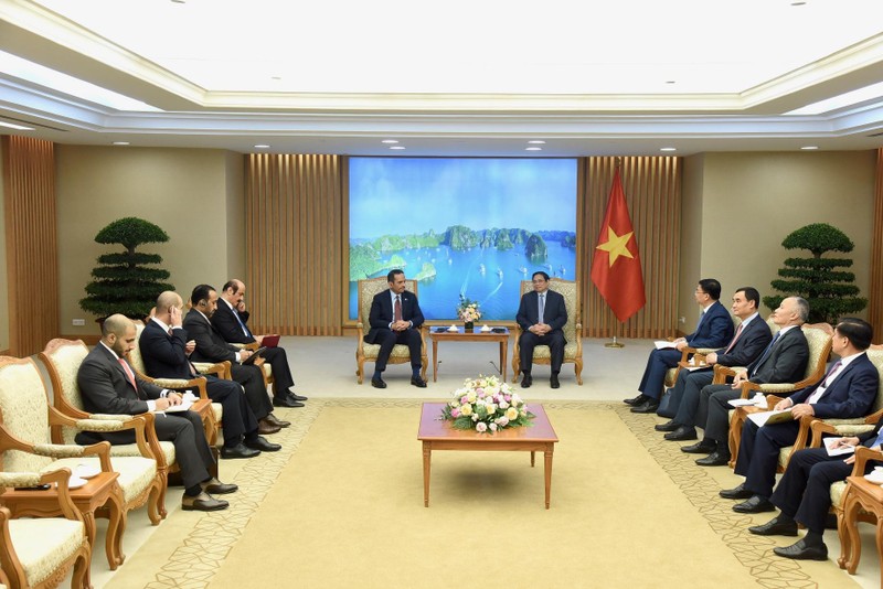 Quang cảnh buổi tiếp đón. (Ảnh: Trần Hải)