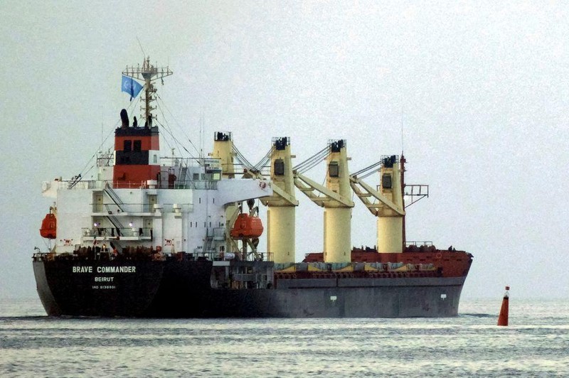 Tàu chở lương thực rời Ukraine tới châu Phi. (Ảnh: REUTERS)