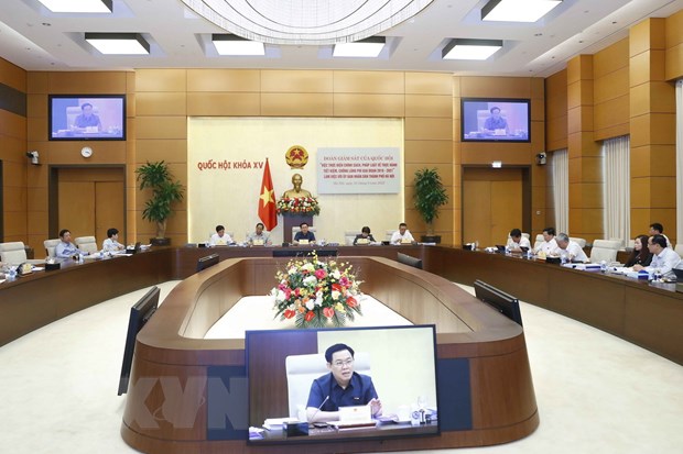  Chủ tịch Quốc hội Vương Đình Huệ phát biểu. (Ảnh: Doãn Tấn/TTXVN)