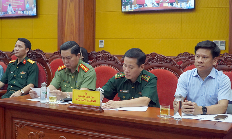 Đại biểu dự hội nghị tại điểm cầu Quảng Bình