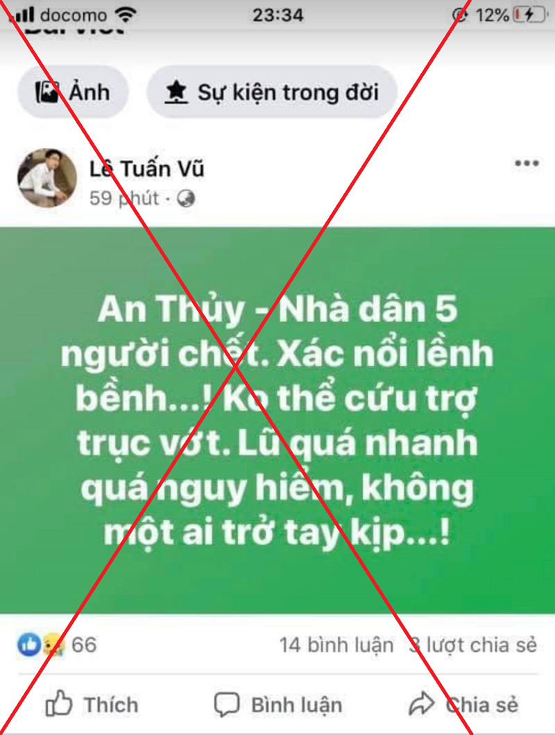 ột trong số thông tin giả, thông tin sai sự thật tán phát trên không gian mạng ở địa bàn tỉnh thời gian qua. 