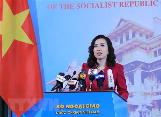 Người Phát ngôn Bộ Ngoại giao Lê Thị Thu Hằng. (Ảnh: Lâm Khánh/TTXVN)
