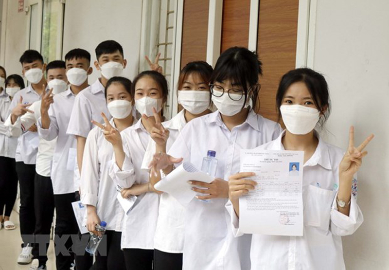 Thí sinh dự tốt nghiệp trung học phổ thông. (Ảnh: TTXVN)