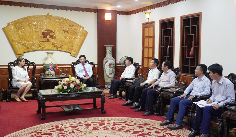 Quang cảnh buổi tiếp xã giao Tổng lãnh sự Cộng hòa Cuba tại TP. Hồ Chí Minh.