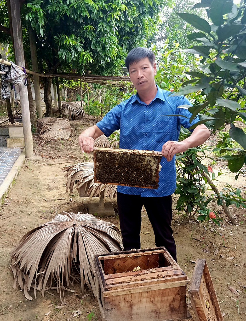 Không chỉ là trưởng thôn năng động, anh Mạnh còn là tấm gương sáng về phát triển kinh tế ở địa phương.
