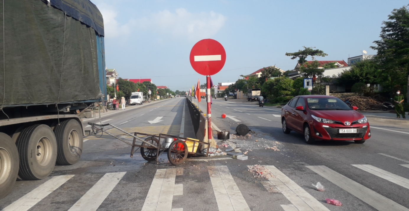 Hiện trường vụ tai nạn.