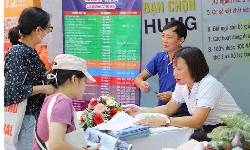 Thí sinh tham dự ngày hội xét tuyển đại học 2022. Ảnh minh họa: Thanh Tùng/TTXVN