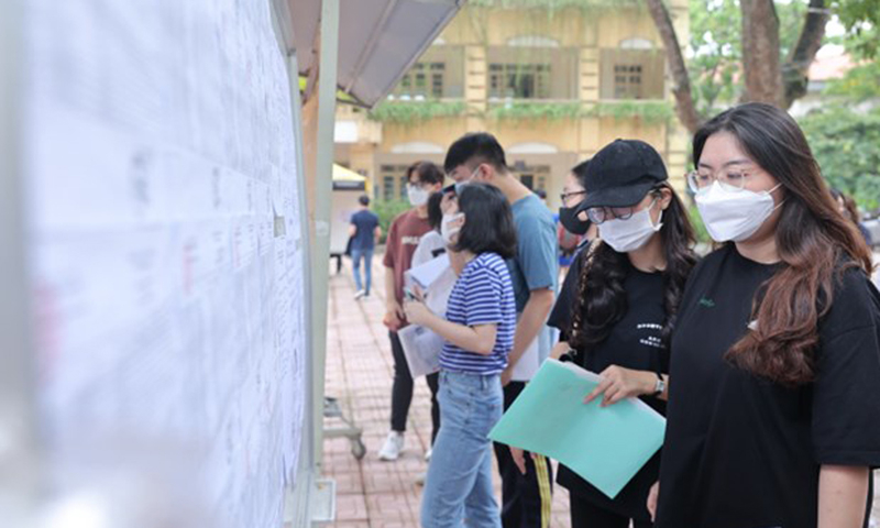 Thí sinh sẽ có thể biết điiểm chuẩn xét tuyển đại học từ chiều mai, 15/9. (Ảnh: Hoàng Hiếu/Vietnam+)