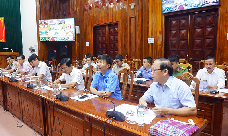 Đại biểu dự hội nghị tại điểm cầu tỉnh Quảng Bình.