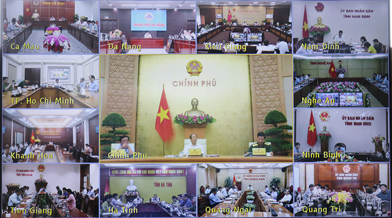 Toàn cảnh hội nghị trực tuyến.