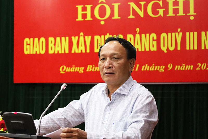 Đồng chí Phó Bí thư Thường trực Tỉnh ủy Trần Hải Châu phát biểu kết luận hội nghị.