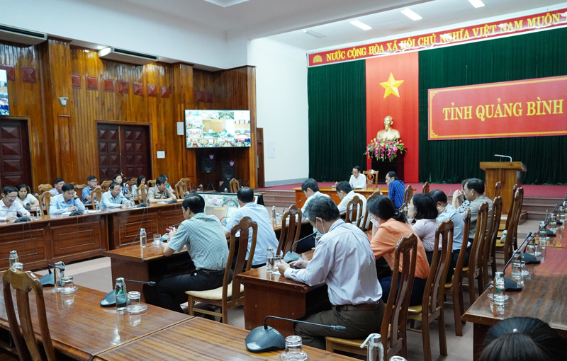 Quang cảnh điểm cầu tỉnh Quảng Bình.