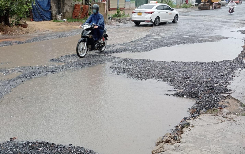 Mưa lớn ở thành phố Đòng Hới trong ngày 24/9.