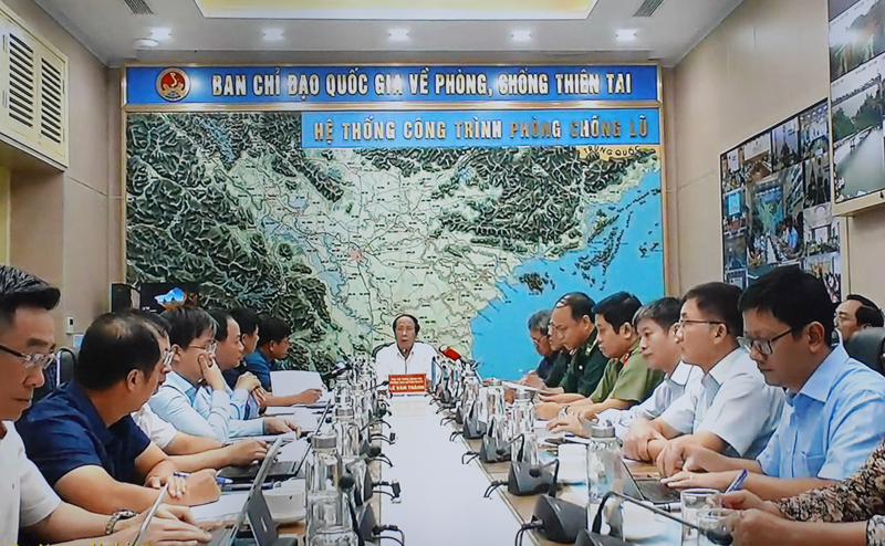 Quang cảnh hội nghị ở điểm cầu trung tâm.