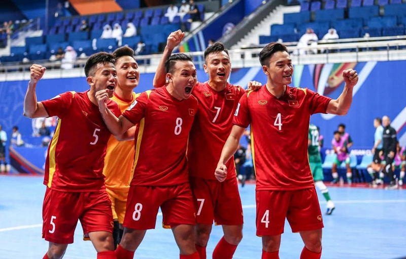 Đội tuyển futsal Việt Nam thắng 3-1 trước Saudi Arabia bằng lối chơi thuyết phục. (Ảnh: AFC)