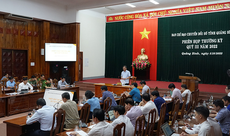 Ban Chỉ đạo CĐS tỉnh Quảng Bình họp triển khai nhiệm vụ quý IV/2022.