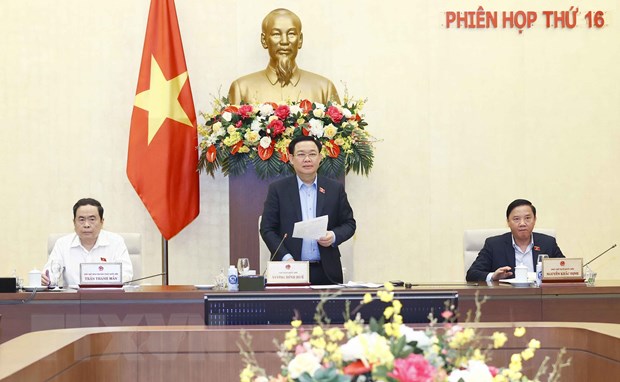 Chủ tịch Quốc hội Vương Đình Huệ phát biểu. (Ảnh: Doãn Tấn/TTXVN)