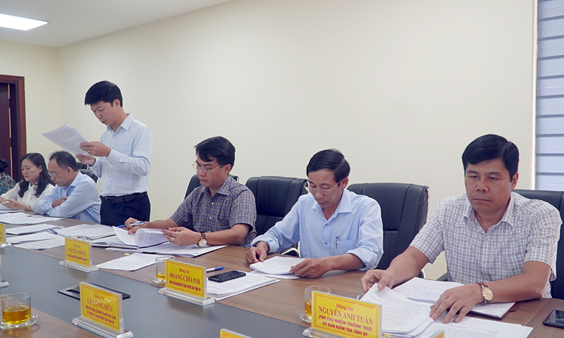 Các đồng chí Phó Chủ nhiệm UBKT Tỉnh ủy tham gia kỳ họp thứ XVIII    