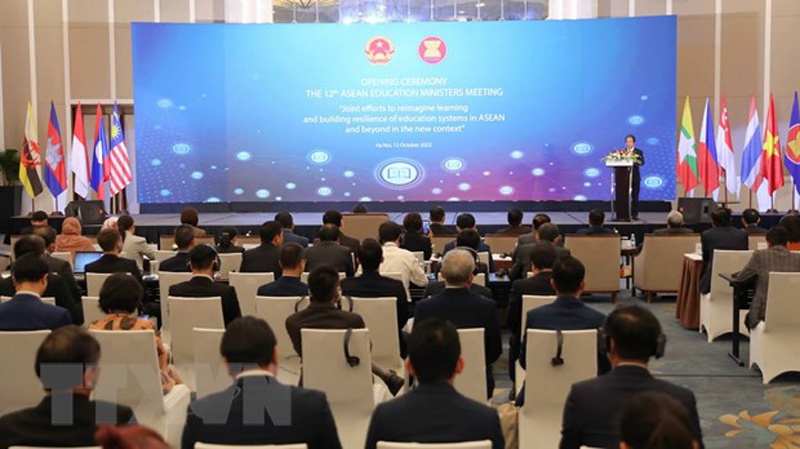 Quang cảnh khai mạc Hội nghị Bộ trưởng Giáo dục ASEAN lần thứ 12. (Ảnh: Thanh Tùng/TTXVN)